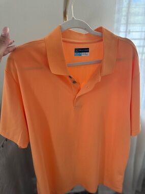 PGA Tour Orange Airflux Men's Polo